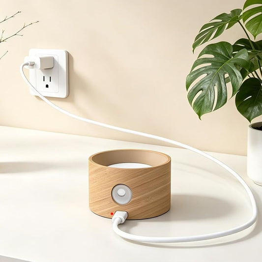Holz-Wandleuchte – Skandinavische LED-Leuchte mit Magnethalterung
