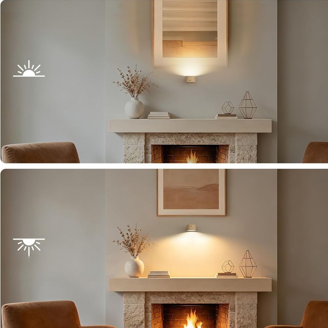 Holz-Wandleuchte – Skandinavische LED-Leuchte mit Magnethalterung
